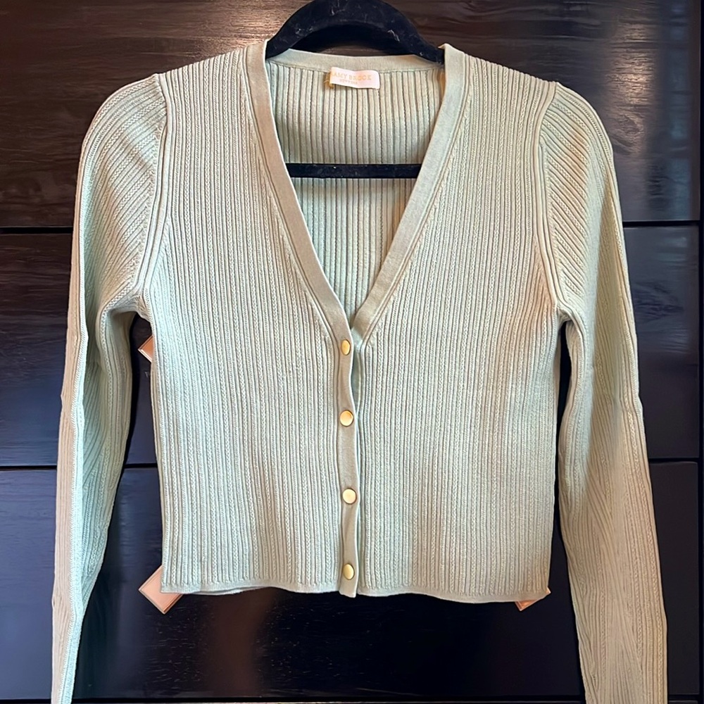 Ramy Brook light sage green sweater